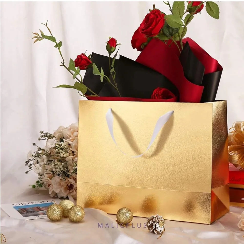 12 Large Gift Bags 13x5x10 Inches, Luxury Large‎ Gift Bags with Handles